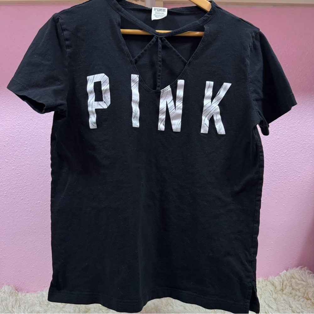 VS PINK Black Women's Tee
